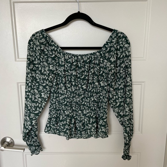 Madewell green long sleeve top - Picture 2 of 3
